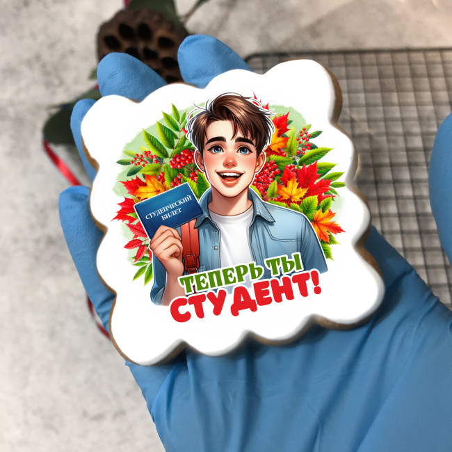 Набор имбирных пряников "Теперь ты студент" (брюнет) 