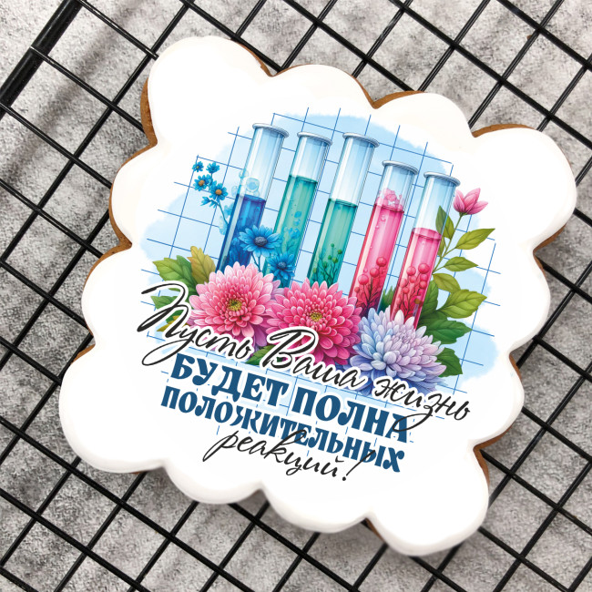 Набор имбирных пряников "Учителю химии" (женщине) 