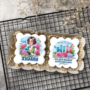 Набор имбирных пряников "Учителю химии" (женщине) 