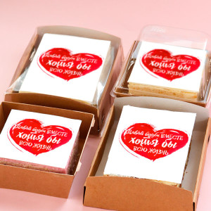 Торт-открытка "Давай будем вместе"