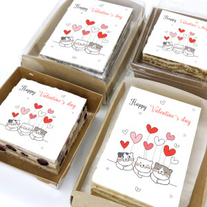 Торт-открытка "День влюблённых"