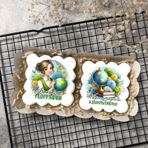 Набор имбирных пряников "Учителю географии" (женщине)  