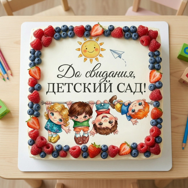 Торт-ассорти на Выпускной в детском саду "До свиданья, детский сад" 