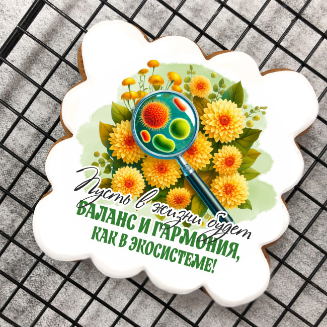 Набор имбирных пряников "Учителю биологии" (женщине) Набор имбирных пряников "Учителю биологии" (женщине)