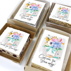 Торт-открытка "Спасибо..."