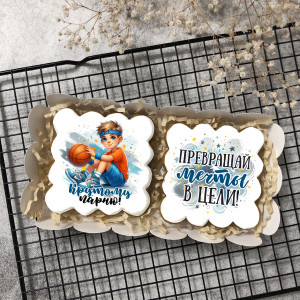 Набор имбирных пряников Крутому парню "Баскетболисту"