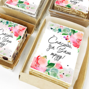 Торт-открытка "Цветы  спасибо"