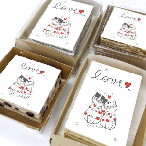 Торт-открытка "Пара кошечек"