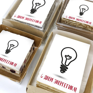 Торт-открытка "Лампа с цветком"