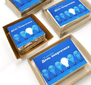 Торт-открытка "Лампочки"