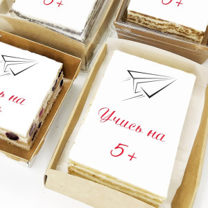 Торт-открытка "Учись на 5"