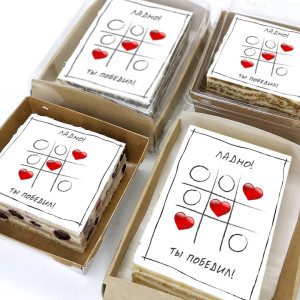 Торт-открытка "Ты победил"