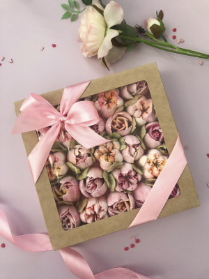 Набор тюльпанов из зефира ручной работы 