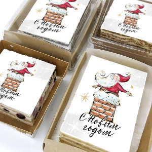 Торт-открытка "Дед мороз"