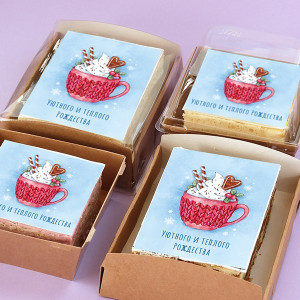 Торт-открытка "Рождественская кружка"