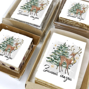 Торт-открытка "Зимней сказки"