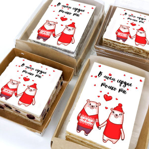 Торт-открытка "В моем сердце"