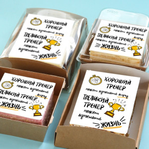 Торт-открытка "Хороший тренер"