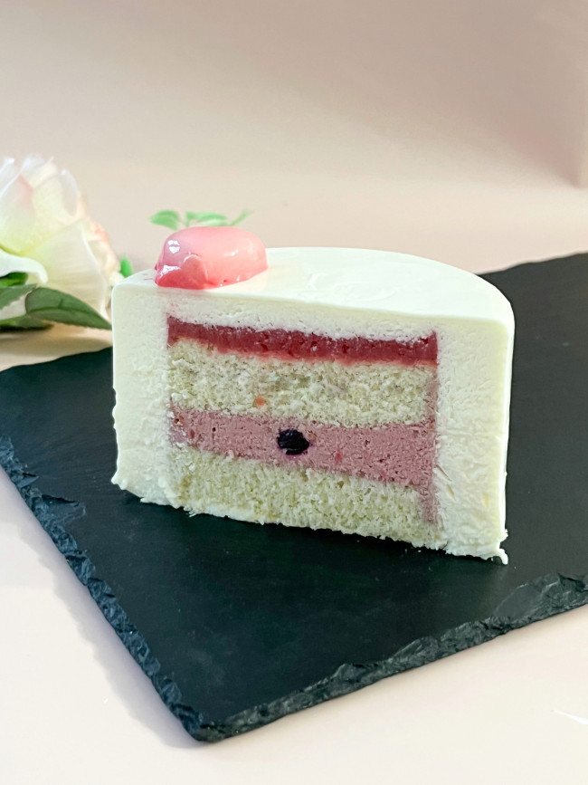 Бенто-торт  "Сердечки", бисквитно-муссовый