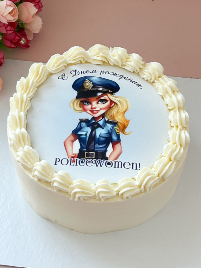 Торт для женщины полицейского