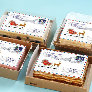 Торт-открытка "Письмо от деда мороза"