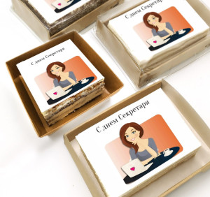 Торт-открытка "Секретарю"