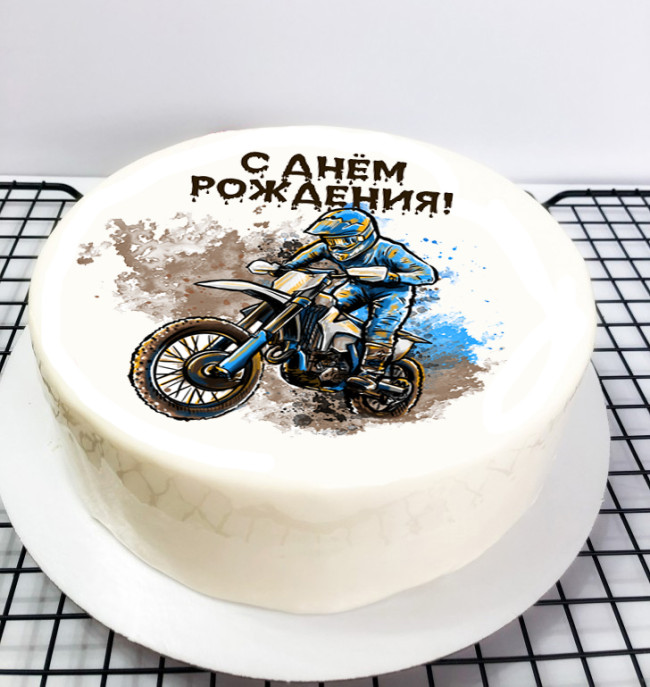 Муссовый торт «Мотоциклист»