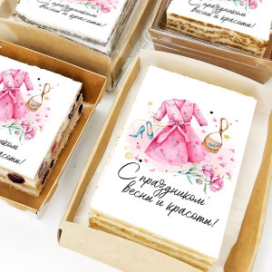 Торт-открытка "С праздником весны и красоты"