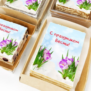 Торт-открытка "С праздником весны!"