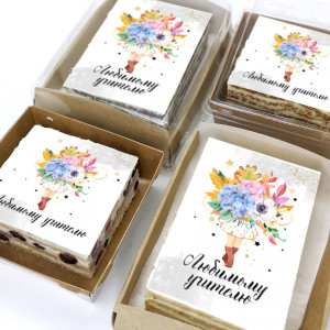 Торт-открытка "Любимому учителю"