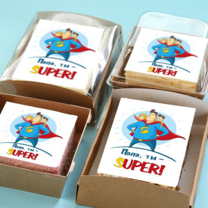 Торт-открытка "Папа-ты супер"