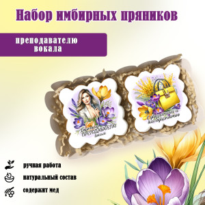 Набор имбирных пряников "Преподавателю вокала"  