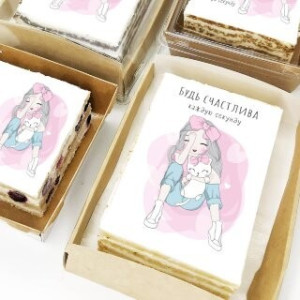 Торт-открытка "Будь счастлива..."