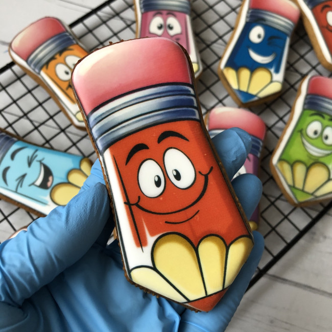 Имбирные пряники "Веселые карандаши", 10 шт