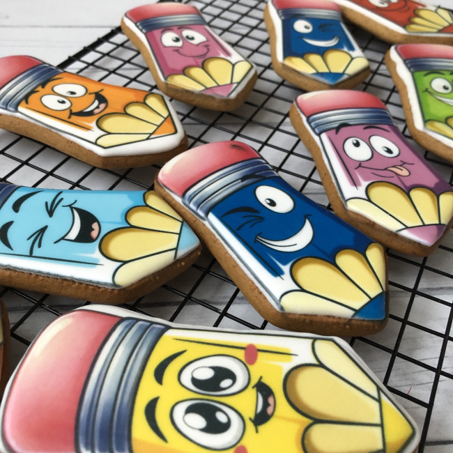 Имбирные пряники "Веселые карандаши", 10 шт