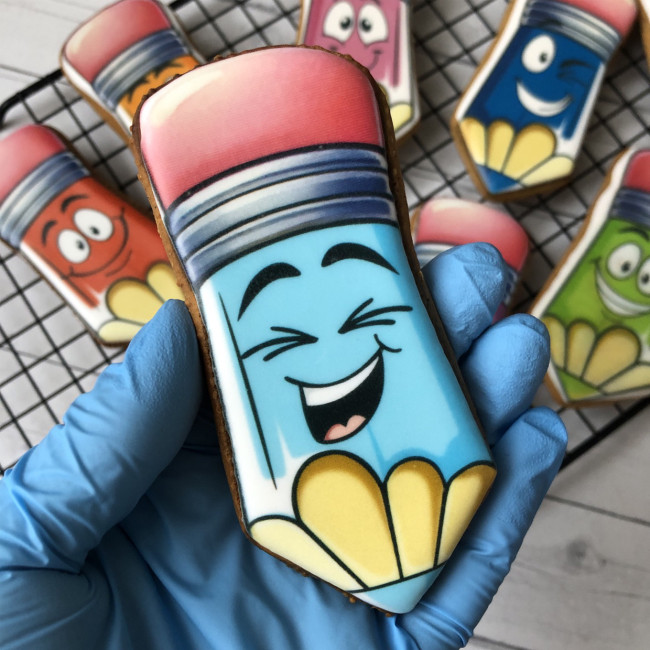 Имбирные пряники "Веселые карандаши", 10 шт