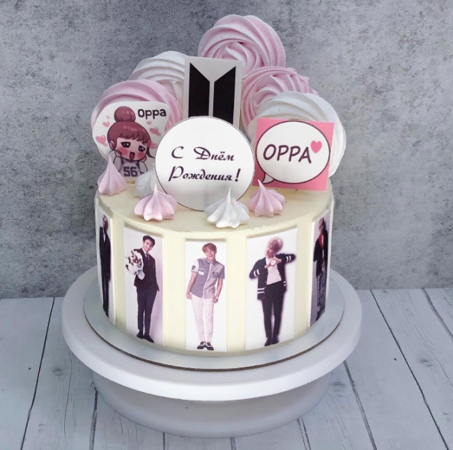 Торт «Группа BTS»
