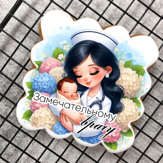 Набор имбирных пряников "Замечательному врачу" на выписку девочки