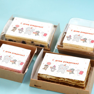 Торт-открытка "Зверята"