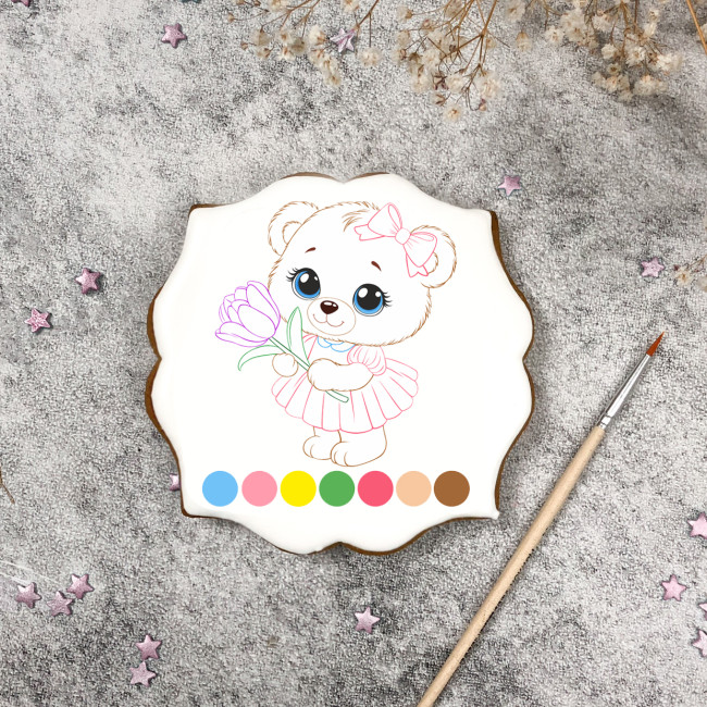 Пряник-раскраска "Мишка" 