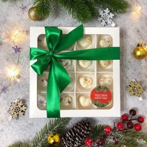 Шоколадные конфеты «Сердечки с наполнением» белый шоколад