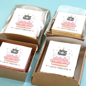 Торт-открытка "Котик из торта"