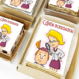 Торт-открытка "С днем психолога"