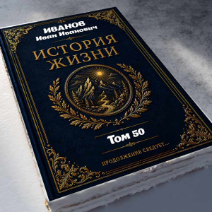 Торт-книга "История жизни (син)"  