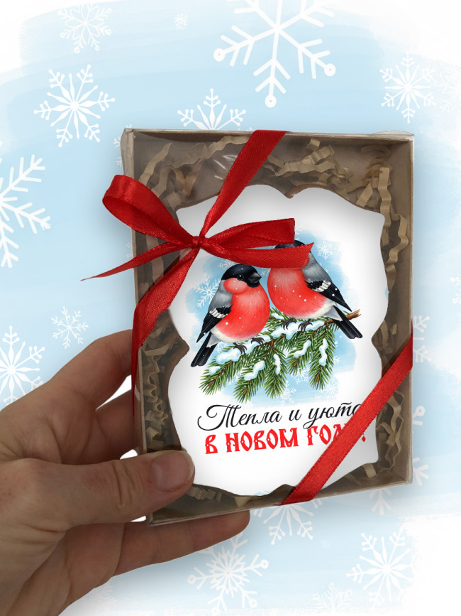 Пряник на Новый год "Снегирь" 