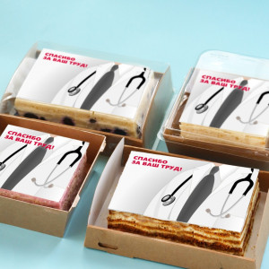 Торт-открытка "Спасибо медикам"