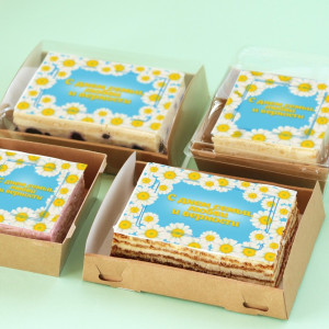 Торт-открытка "Ромашки"