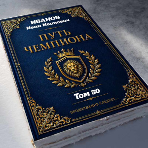 Торт-книга "Путь чемпиона"    