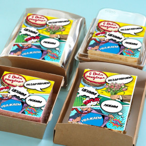 Торт-открытка "Поп-арт поздравление"