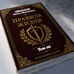 Торт-книга "Правила жизни"   